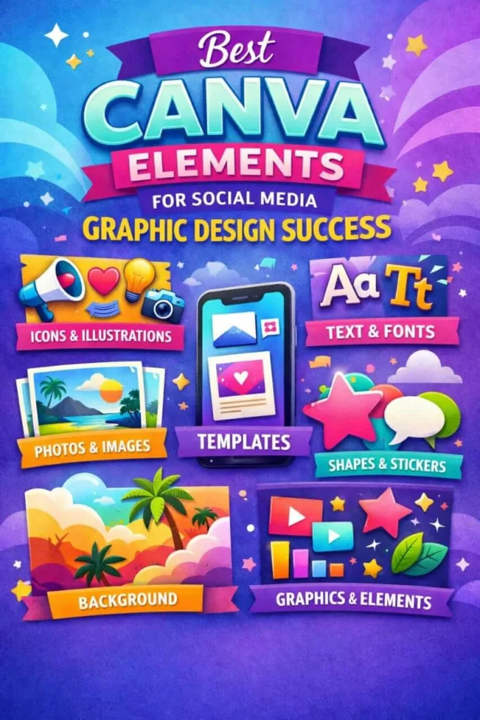 Professional Canva elements for social media graphic design and content creation | Webreacher